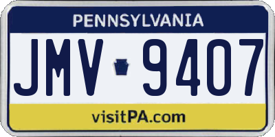 PA license plate JMV9407
