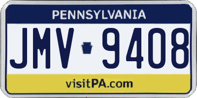 PA license plate JMV9408