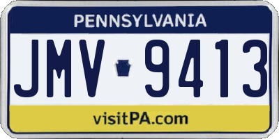 PA license plate JMV9413