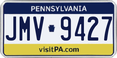 PA license plate JMV9427