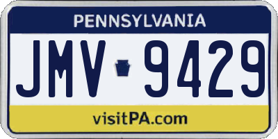 PA license plate JMV9429