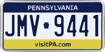 PA license plate JMV9441