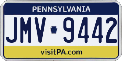 PA license plate JMV9442