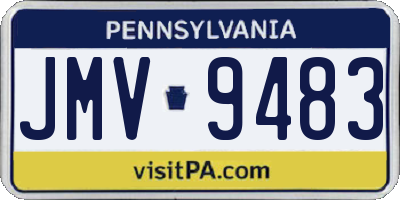 PA license plate JMV9483