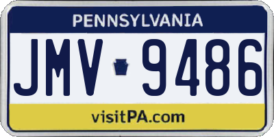 PA license plate JMV9486