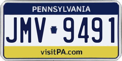 PA license plate JMV9491