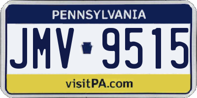 PA license plate JMV9515