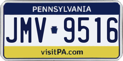 PA license plate JMV9516