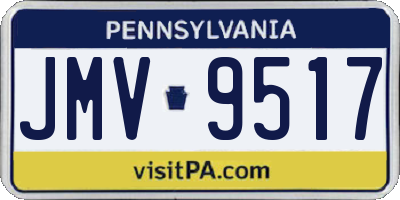 PA license plate JMV9517