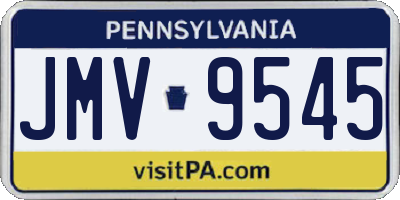 PA license plate JMV9545