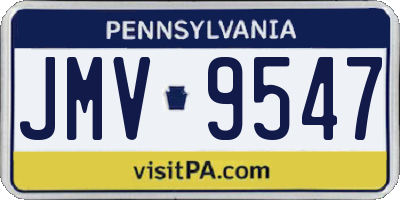PA license plate JMV9547