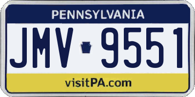 PA license plate JMV9551