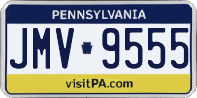 PA license plate JMV9555