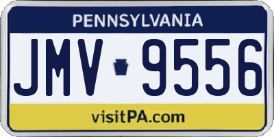 PA license plate JMV9556