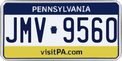 PA license plate JMV9560