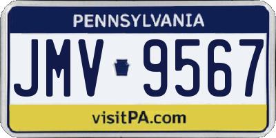 PA license plate JMV9567