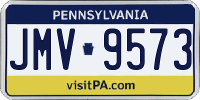 PA license plate JMV9573