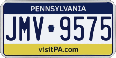 PA license plate JMV9575