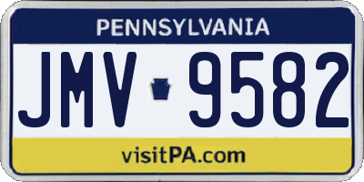 PA license plate JMV9582