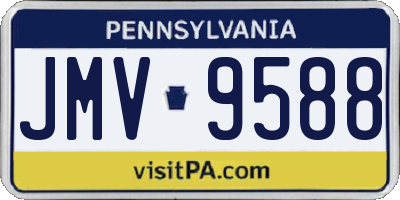 PA license plate JMV9588