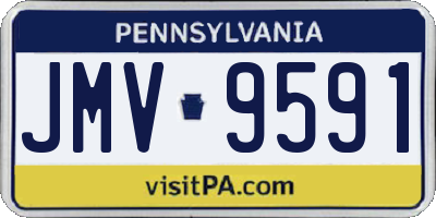 PA license plate JMV9591