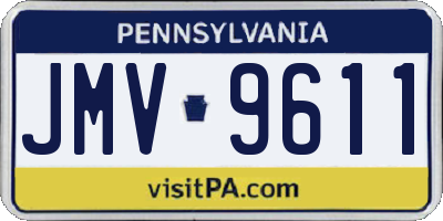PA license plate JMV9611