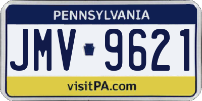 PA license plate JMV9621