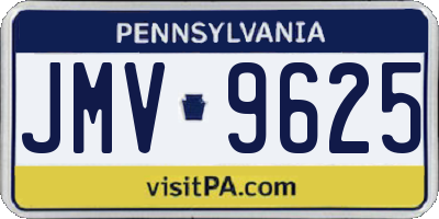 PA license plate JMV9625
