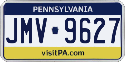 PA license plate JMV9627