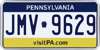 PA license plate JMV9629