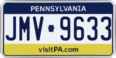 PA license plate JMV9633