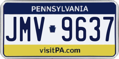 PA license plate JMV9637