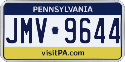 PA license plate JMV9644