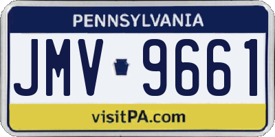PA license plate JMV9661