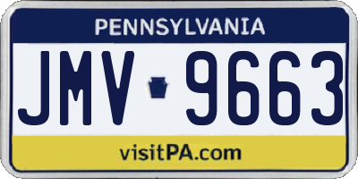 PA license plate JMV9663