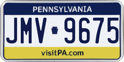 PA license plate JMV9675