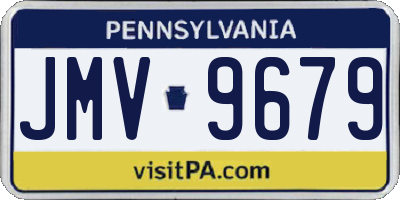 PA license plate JMV9679