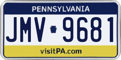PA license plate JMV9681