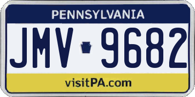 PA license plate JMV9682
