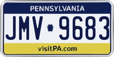 PA license plate JMV9683