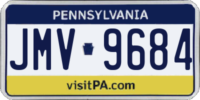 PA license plate JMV9684