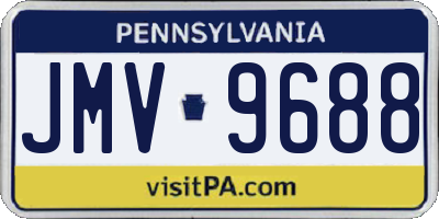 PA license plate JMV9688