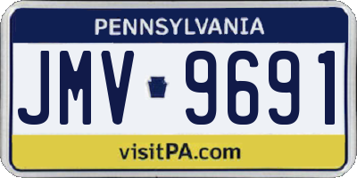 PA license plate JMV9691