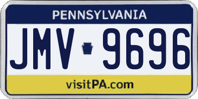PA license plate JMV9696