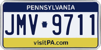 PA license plate JMV9711