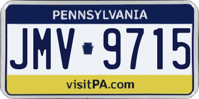 PA license plate JMV9715