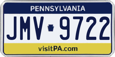PA license plate JMV9722