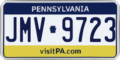 PA license plate JMV9723