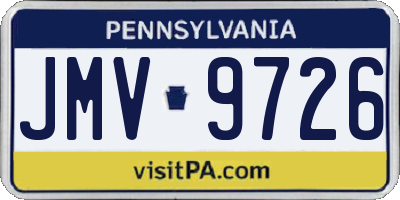 PA license plate JMV9726