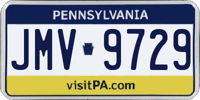 PA license plate JMV9729